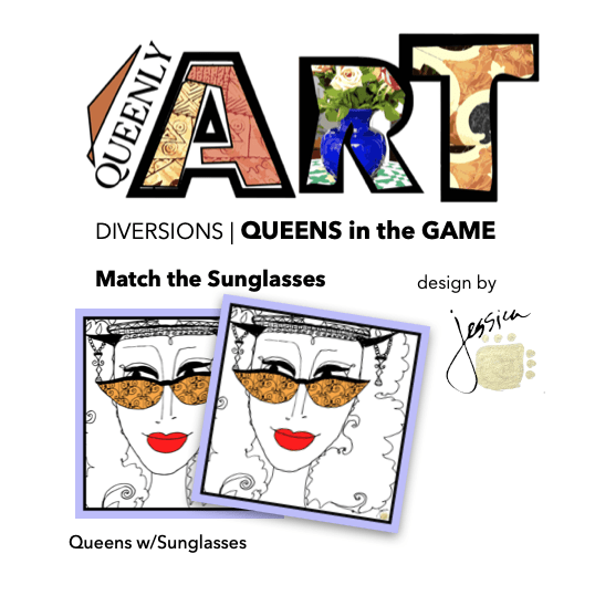Created and Design Concept by Jessica Stockwell -QUEENS in the GAME - Match the Sunglasses